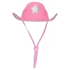 Vibrant Life Halloween Cowboy Hat Costume for Dogs and Cats, Pink