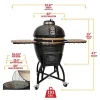 Vision Grills Kamado S-Series 22in Ceramic Charcoal Grill - Black