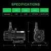 VIVOSUN Submersible Water Pump 1600 GPH 100W - Pond And Aquarium