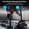 Walking Treadmill For Seniors With Long Handrails, 2.5 HP, 300 lbs Capacity, Black