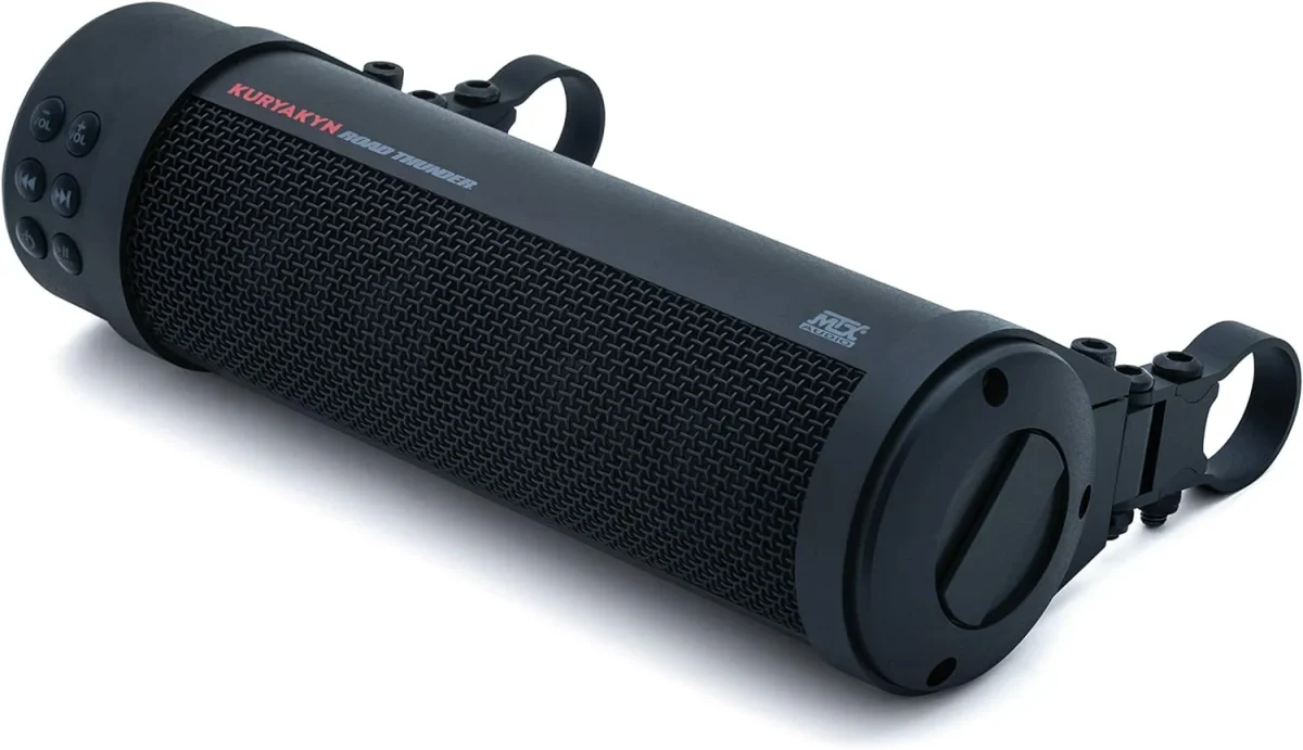 Waterproof Bluetooth Motorcycle Sound Bar, 300W, Handlebar Mount, Satin Black