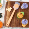 Way To Celebrate 12” Silicone 3D Spatula, Jack-o’-lantern, Orange