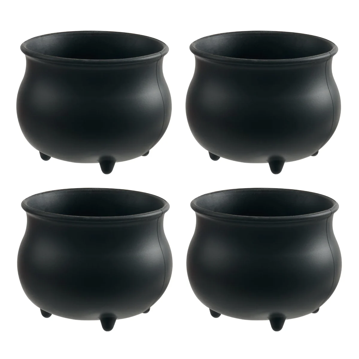 Way To Celebrate 4-Piece Silicone Cauldron Baking Cup Set, Black