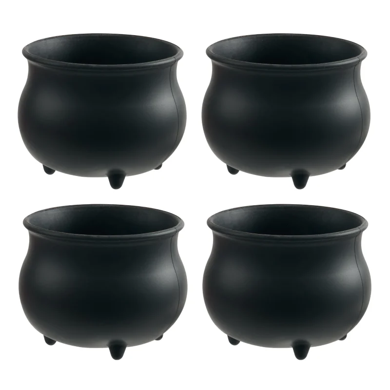 Way To Celebrate 4-Piece Silicone Cauldron Baking Cup Set, Black