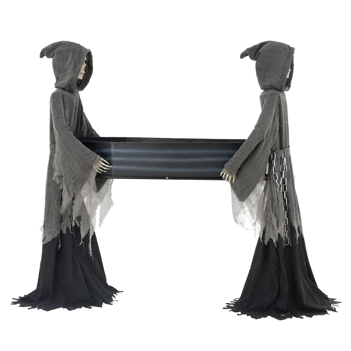 Way To Celebrate 5 ft LED Skeleton Reaper Duo Carrying Coffin Halloween Outdoor Decor