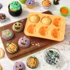Way To Celebrate 6-Cavity Silicone Cakelet Pan Jack-O'-Lantern Orange