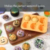Way To Celebrate 6-Cavity Silicone Cakelet Pan Jack-O'-Lantern Orange