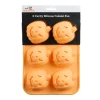 Way To Celebrate 6-Cavity Silicone Cakelet Pan Jack-O'-Lantern Orange