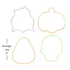 Way To Celebrate 8-Piece Stainless Cookie Cutters, Orange, Green, Purple