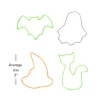 Way To Celebrate 8-Piece Stainless Cookie Cutters, Orange, Green, Purple