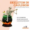 Way To Celebrate Animated Skeleton in Cauldron Halloween Outdoor Decor, 43 in