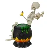 Way To Celebrate Animated Skeleton in Cauldron Halloween Outdoor Decor, 43 in