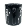 Way To Celebrate Halloween Black Dancing Skeleton Stoneware Mug Set, 2-Pack, 18.7 oz