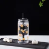 Way to Celebrate Halloween Candy Corn Glass Can Sipper Tumblers, 20 oz, 2-Pack