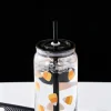Way to Celebrate Halloween Candy Corn Glass Can Sipper Tumblers, 20 oz, 2-Pack