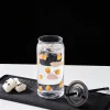Way to Celebrate Halloween Candy Corn Glass Can Sipper Tumblers, 20 oz, 2-Pack