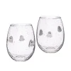 Way to Celebrate Halloween Ghost Charm Bubble Stemless Wine Glasses, 2-Pack