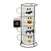 Way To Celebrate Halloween Ghost Stack Ceramic Mugs, 4-Pack, White, 12 fl oz