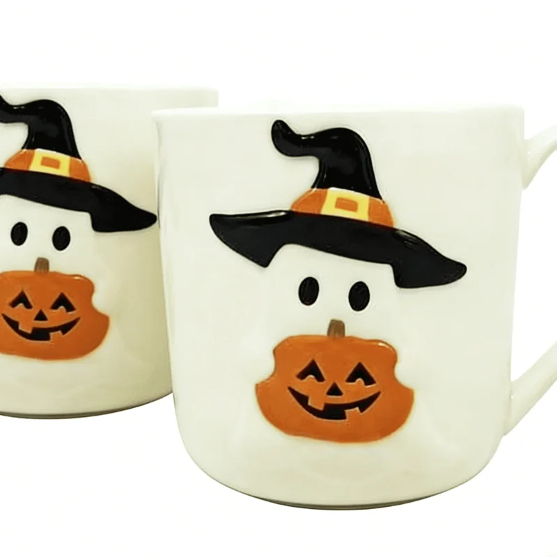 Way To Celebrate Halloween Ghost Stoneware Mugs, 14.88 oz