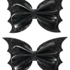 Way to Celebrate Halloween Mini Bat Bow Hair Clip Set, Black, 2 Pieces, Alligator Hair Clip