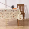 Way To Celebrate Halloween PEVA Tablecloth, For Table 60" x 84" - Skeleton Pumpkin Head Toss