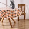 Way To Celebrate Halloween PEVA Tablecloth Indoor & Outdoor Table 70" Round - Buffalo Plaid