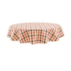 Way To Celebrate Halloween PEVA Tablecloth Indoor & Outdoor Table 70" Round - Buffalo Plaid