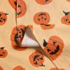 Way To Celebrate Halloween PEVA Tablecloth, Indoor & Outdoor Table 70" Round - Pumpkin Toss