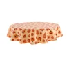 Way To Celebrate Halloween PEVA Tablecloth, Indoor & Outdoor Table 70" Round - Pumpkin Toss