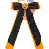 Way to Celebrate Halloween Pumpkin Long Hair Bow, Multicolor, 1 Piece, Alligator Hair Clip
