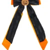 Way to Celebrate Halloween Pumpkin Long Hair Bow, Multicolor, 1 Piece, Alligator Hair Clip