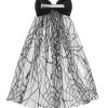 Way to Celebrate Halloween Spiderweb Lace Hair Bow, Black, 1 Piece, Alligator Hair Clip