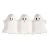 Way To Celebrate Halloween Three-Ghost Ceramic Serving Tray