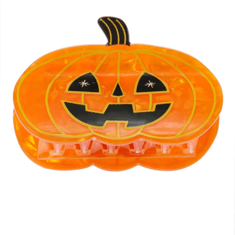 Way to Celebrate Halloween Women's Pumpkin Claw Clip, Multicolor, 1 Piece