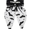Way to Celebrate Halloween Women's Sheer Bat Hair Bow, Black, 1 Piece, Barrette Hair Clip