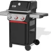 Weber Spirit E-325 Liquid Propane Gas Grill, 3 Burners, 2 Boost Burners, Black - Porcelain-Enameled Cast-Iron Grates