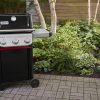 Weber Spirit E-325 Liquid Propane Gas Grill, 3 Burners, 2 Boost Burners, Black - Porcelain-Enameled Cast-Iron Grates