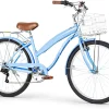 WEIZE 26 Inch 7-Speed High-Carbon Steel Beach Cruiser Bike