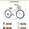 WEIZE 26 Inch 7-Speed High-Carbon Steel Beach Cruiser Bike