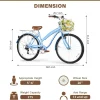 WEIZE 26 Inch 7-Speed High-Carbon Steel Beach Cruiser Bike