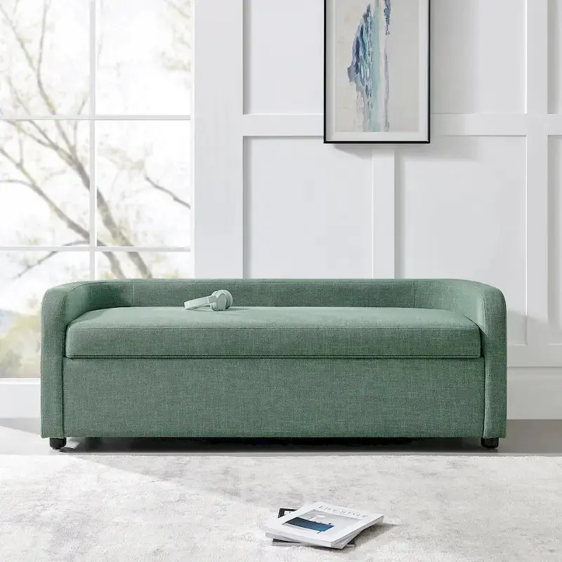 Wendy Upholstered Storage Bench With Hidden Compartment - 60.5w x 22.5d x 21h