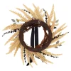 Wheat with Bats Wreath, Yellow and Black, 24", Halloween by Way To Celebrate