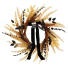 Wheat with Bats Wreath, Yellow and Black, 24", Halloween by Way To Celebrate