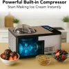 Whynter Rolled Ice Cream Maker With Compressor, 0.5-Quart Stainless Steel - ICR-300SS