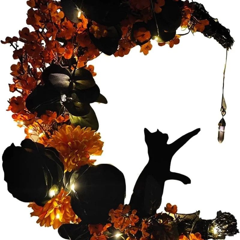 Wiher Halloween Wreaths with Lights for Front Door