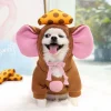 WILLED Halloween Big Ear Mouse Dog Hoodies, Cute Cheese Warm Pet Costume for Small Medium Dogs, French Bulldog, Chihuahu