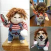 WILLED Halloween Deadly Dog Costume, Funny Pet Cosplay Christmas Outfit, Adjustable Party Dress Up Clothes for Small Med