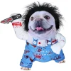 WILLED Halloween Deadly Dog Costume, Funny Pet Cosplay Christmas Outfit, Adjustable Party Dress Up Clothes for Small Med