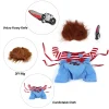 WILLED Halloween Deadly Dog Costume, Funny Pet Cosplay Christmas Outfit, Adjustable Party Dress Up Clothes for Small Med