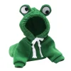 Winter Warm Plush Dog Coat Hoodie, Pet Halloween Frog Cosplay Costume for Small Dogs